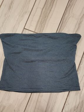 Striped Blue Tube Top - Women